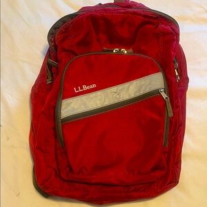 L.L. Bean Men's Backpack in Red and Gray